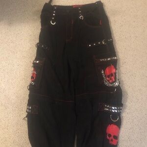 TRIP NYC SKULL PANTS RED SIZE MEDIUM
